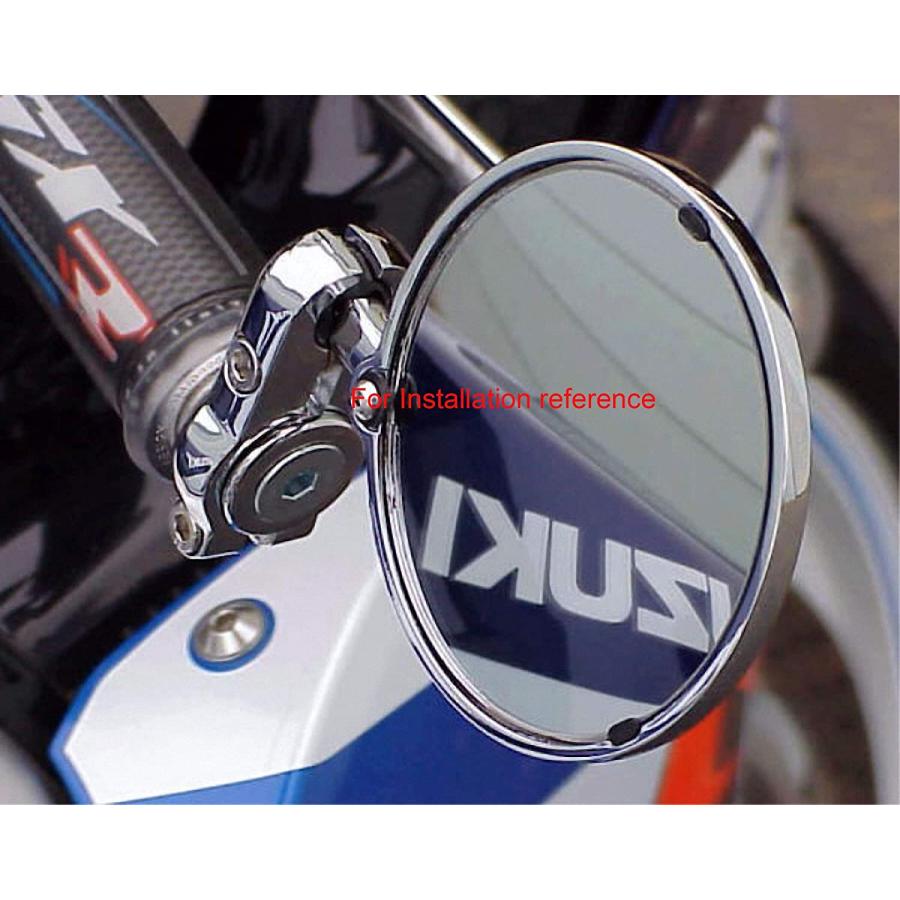 【並行輸入品】MotorToGo 1 Pair Chrome Folding CNC Convex Lens Handlebar End Motorc_2