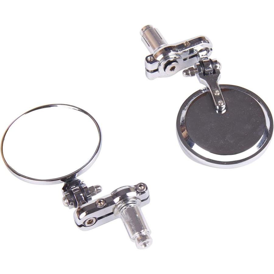 並行輸入品】MotorToGo 1 Pair Chrome Folding CNC Convex Lens