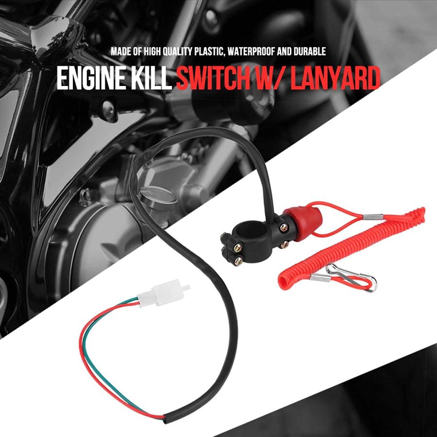 並行輸入品】ZPSHYD Engine Kill Switch Motorcycle Stop 22mm 7/8in M