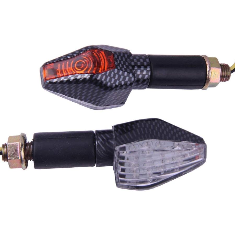 【並行輸入品】MotorToGo Carbon LED Motorcycle Turn Signal Blinkers Indicators Blin_1