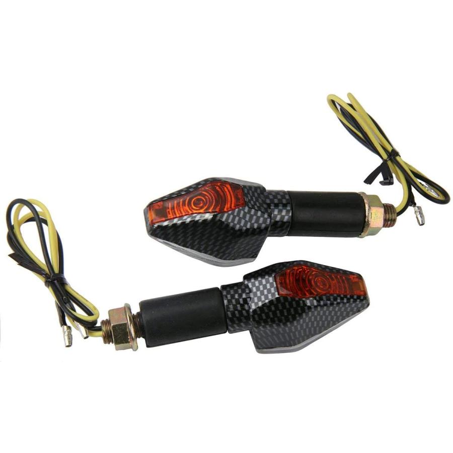 【並行輸入品】MotorToGo Carbon LED Motorcycle Turn Signal Blinkers Indicators Blin_2