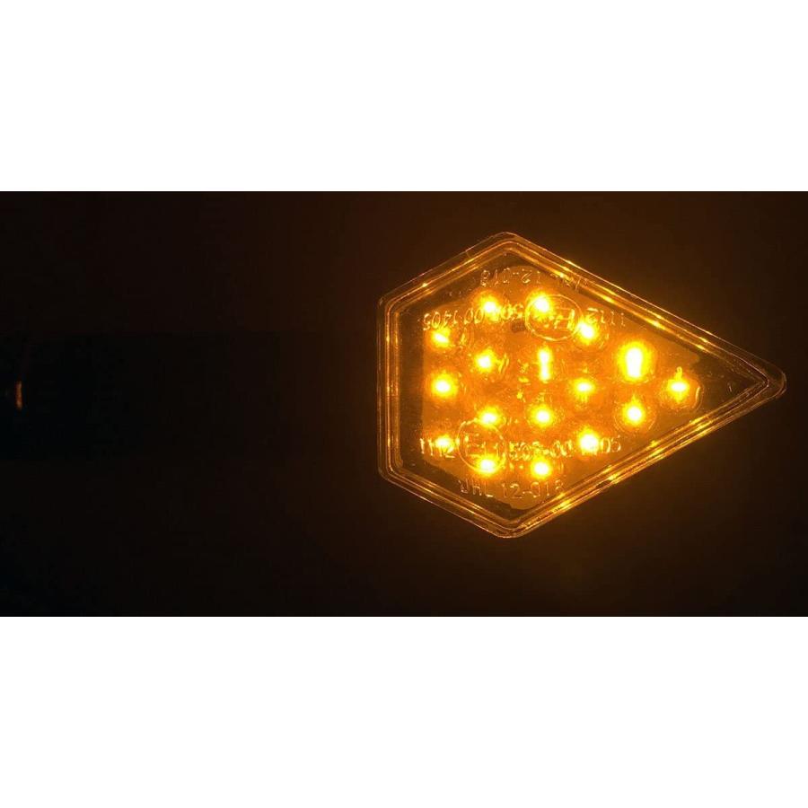 【並行輸入品】MotorToGo Black LED Motorcycle Long Stem Turn Signals mini 3D Diamon_3