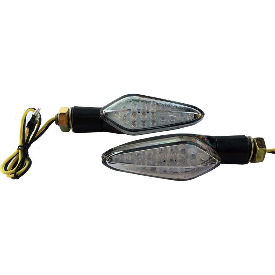 【並行輸入品】MotorToGo Black LED Motorcycle Turn Signal Blinkers Side Marker Indi_1