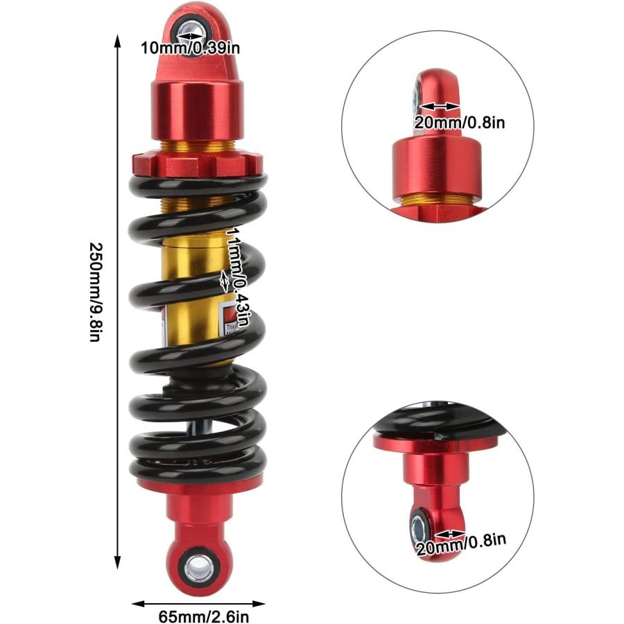 【並行輸入品】Motorcycle Rear Spring Shock Absorber  CNC Aluminum Alloy Steel Rear_6