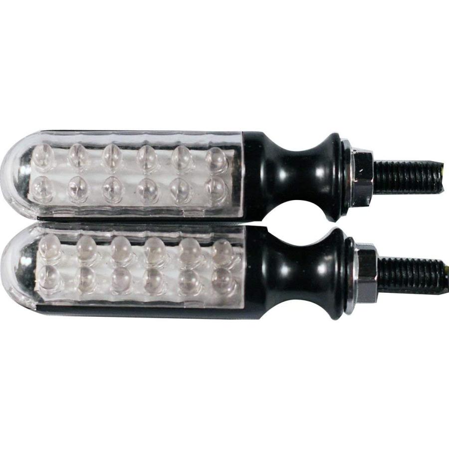 【並行輸入品】MotorToGo Motorcycle Turn Signal Blinkers Black CNC LED Turn Signal_1