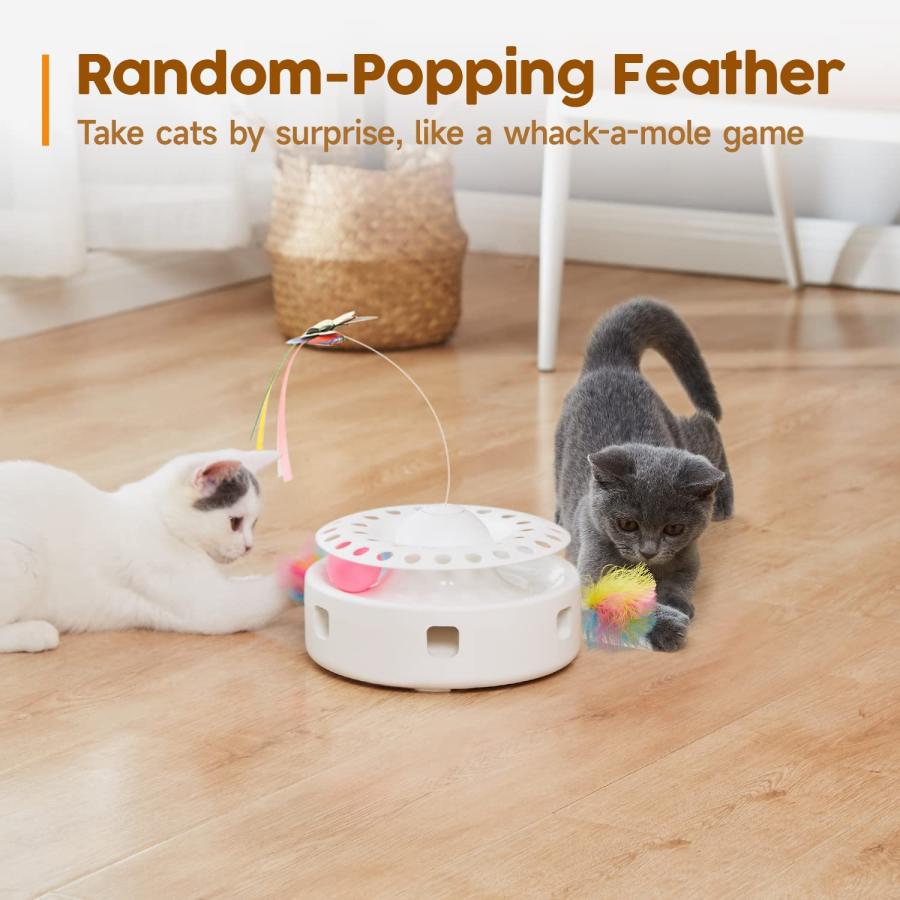 【並行輸入品】Potaroma Cat Toys 3-in-1 Automatic Interactive Kitten Toy ...