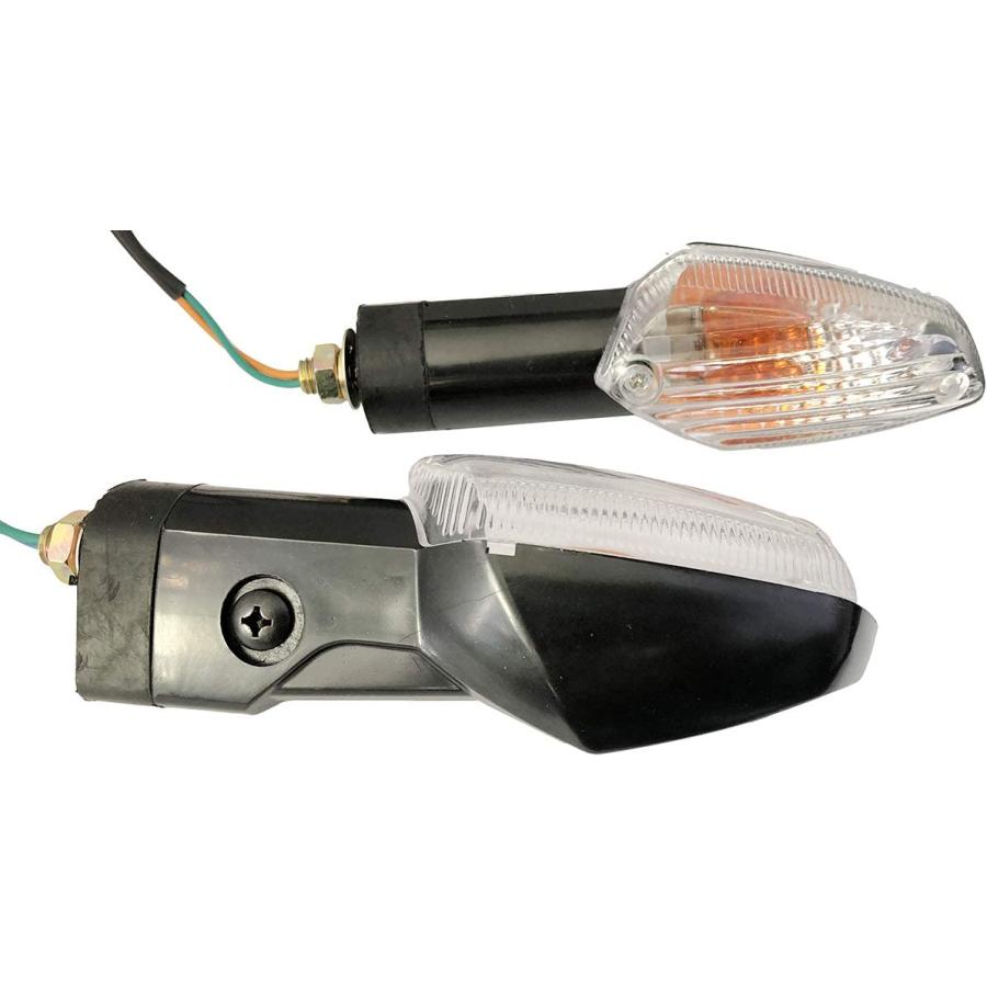 【並行輸入品】MotorToGo 2pcs Clean Lens Motorcycle Turn Signals Assembly Compatiblの画像