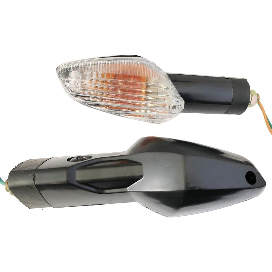 【並行輸入品】MotorToGo 2pcs Clean Lens Motorcycle Turn Signals Assembly Compatiblの画像