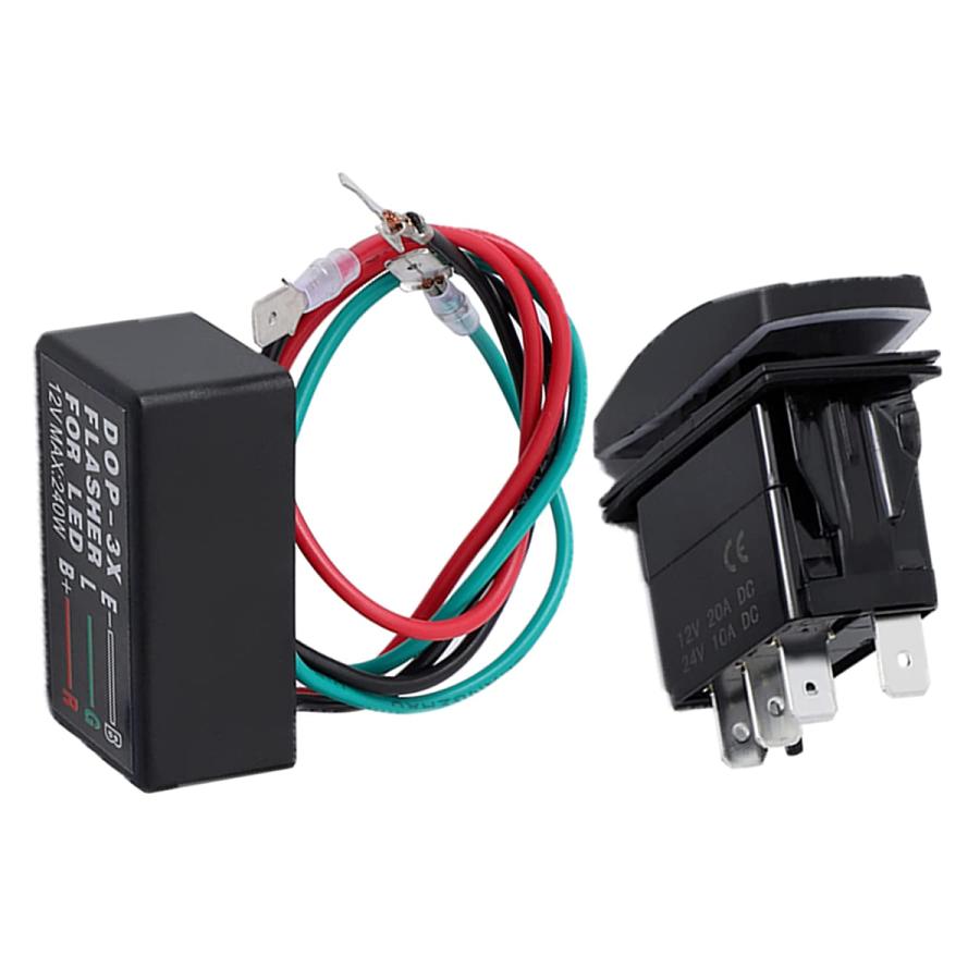 【並行輸入品】AQXMIOE Turn Signal Rocker Switch for ATV UTV RV Off-Road Pickup Tra_3
