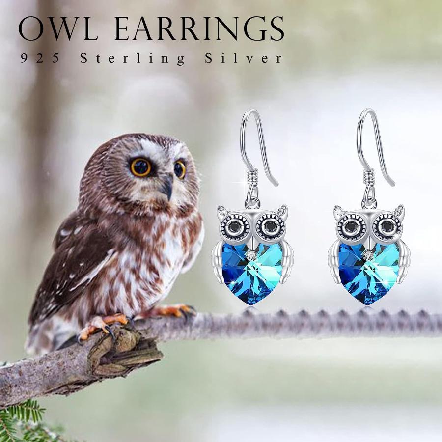 owl様 イヤリング 並行輸入品】フクロウイヤリング スターリングシルバー フクロウ