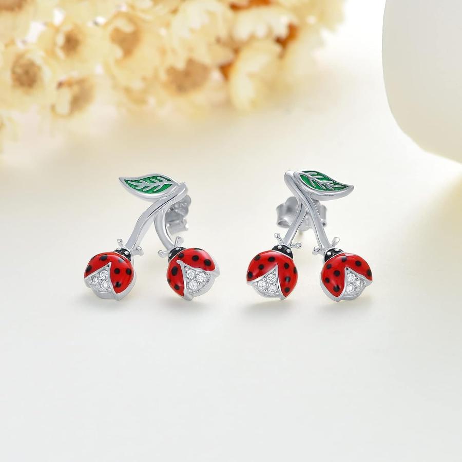 並行輸入品】てんとう虫イヤリング 925スターリングシルバー てんとう