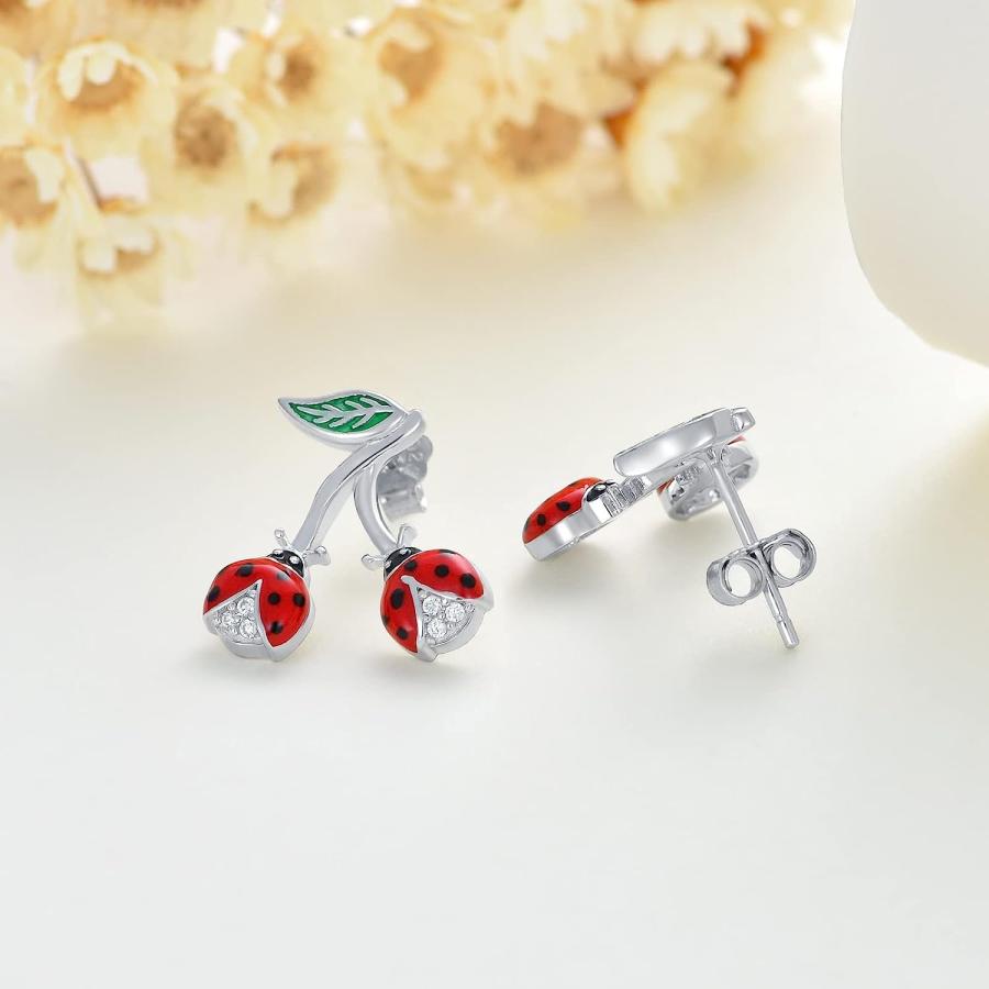 並行輸入品】てんとう虫イヤリング 925スターリングシルバー てんとう