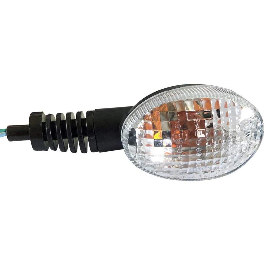 【並行輸入品】MotorToGo 1Pair Clear Lens Motorcycle Turn Signals Assembly Compatib_2