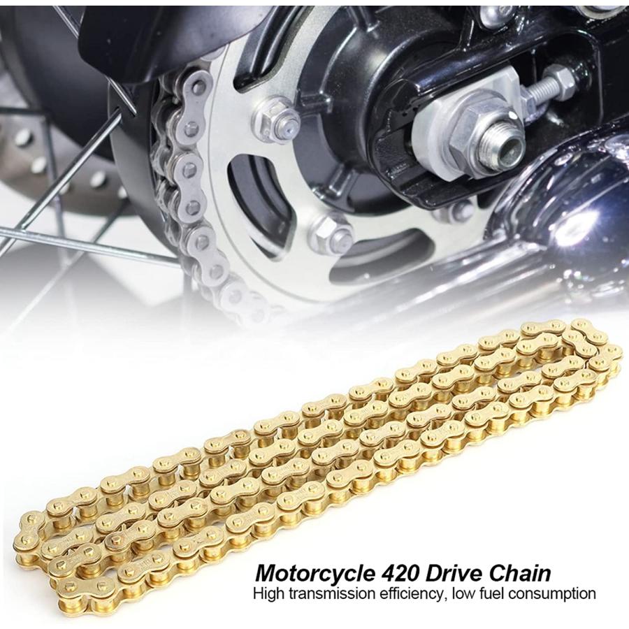 ENZZ Solid 420 Drive Chain Heavy Duty Pit Bike Drive Chain Motorcycle