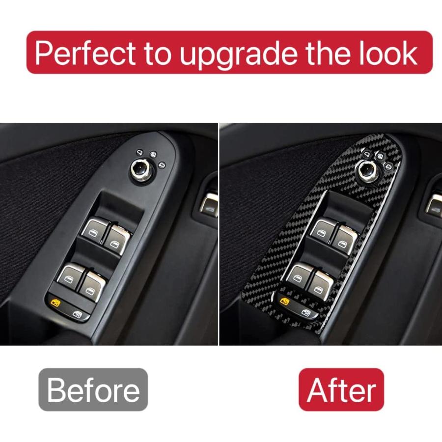 流行に  Door Armrest Panel Cover Trim for Audi A4 B8 2008 2009 2010 2011 2012 2013 2014 2015 Interior Door Armrest Cover Trim for A5 Q5 2008-2017 Carbon Fi