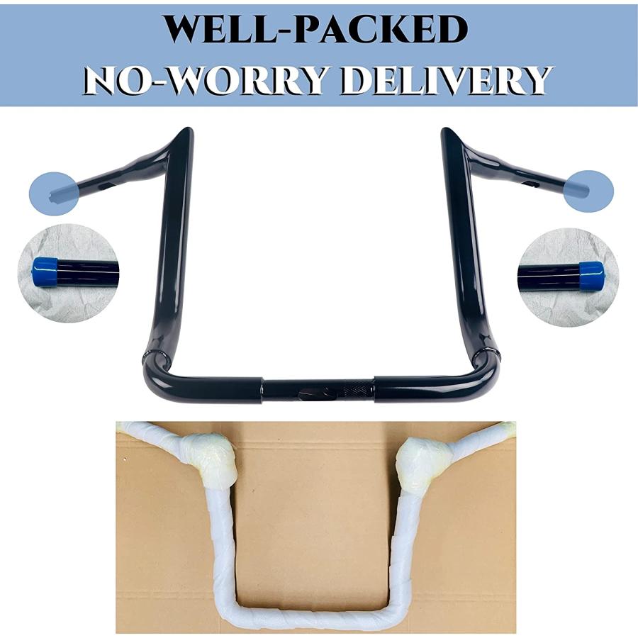 並行輸入品】1.5インチ x 高さ14インチ Big Dudeハンドルバー ハーレー