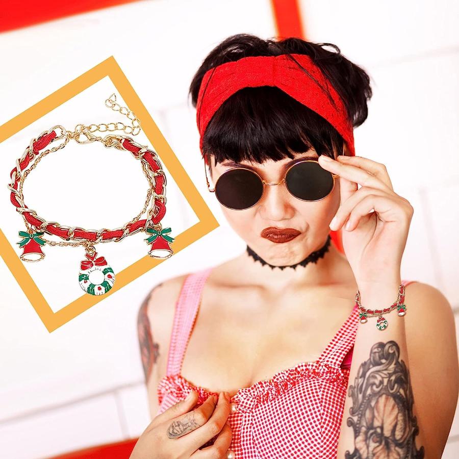 【並行輸入品】NSQFKALL Christmas Alloy Accessories Holiday Pendant Bell Garland Gi_1
