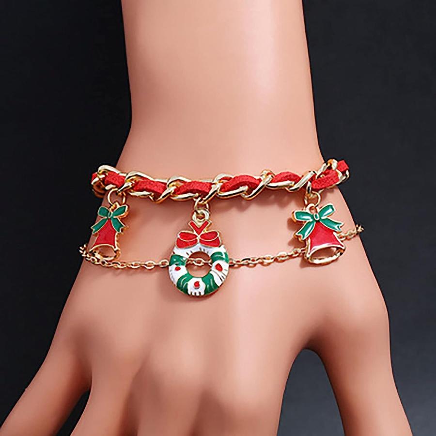 【並行輸入品】NSQFKALL Christmas Alloy Accessories Holiday Pendant Bell Garland Gi_2
