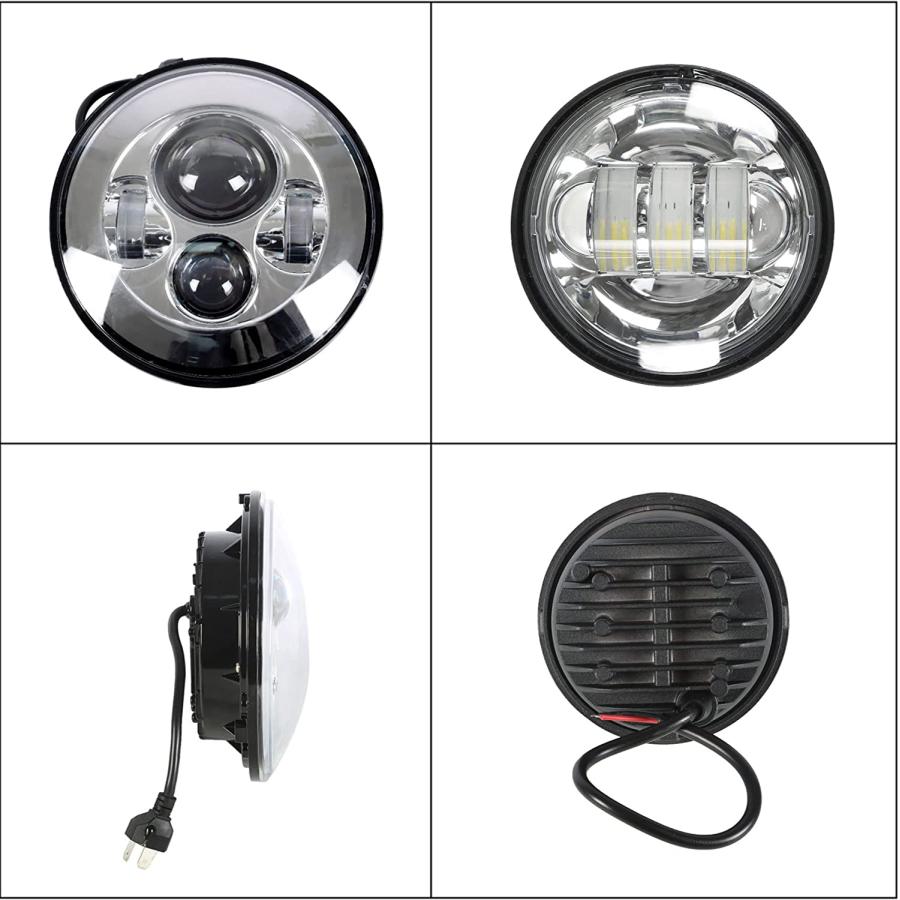 並行輸入品】GXYWADY Motorcycle 7 Inch LED Headlight & 4.5