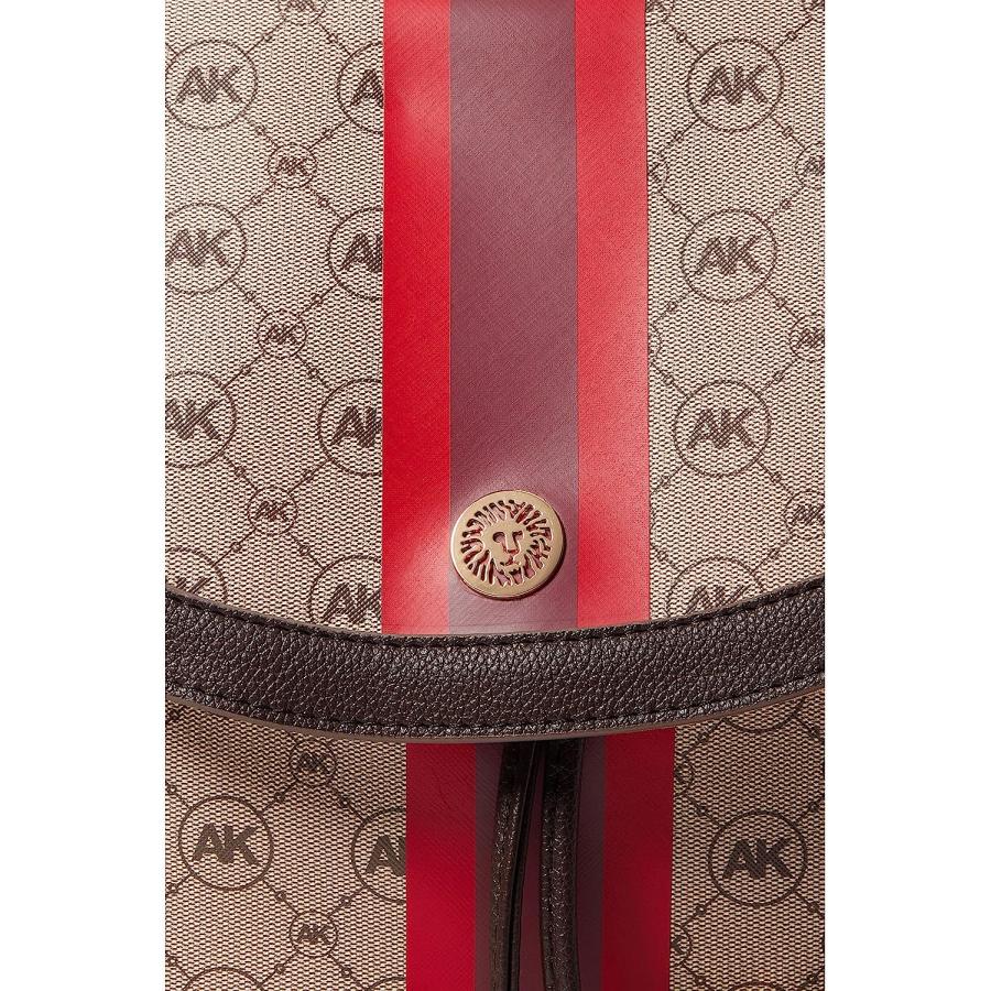 【並行輸入品】Anne Klein リングロゴ バックパック バーシティストライプ  ルバーブ。  One Size  リングロゴ バックパック バー_3