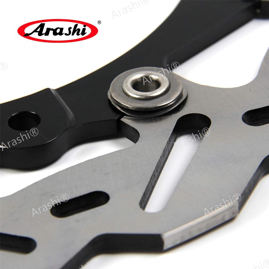 【並行輸入品】Arashi フロントリアブレーキディスクローター HUSQVARNA Nuda 900 900R 2012-2013用 オートバイアク