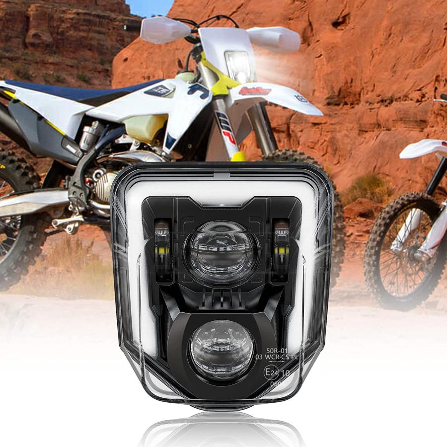 XPCTD Dirt Bike Headlight 3200LM LED Motocross with DRL Fit For 