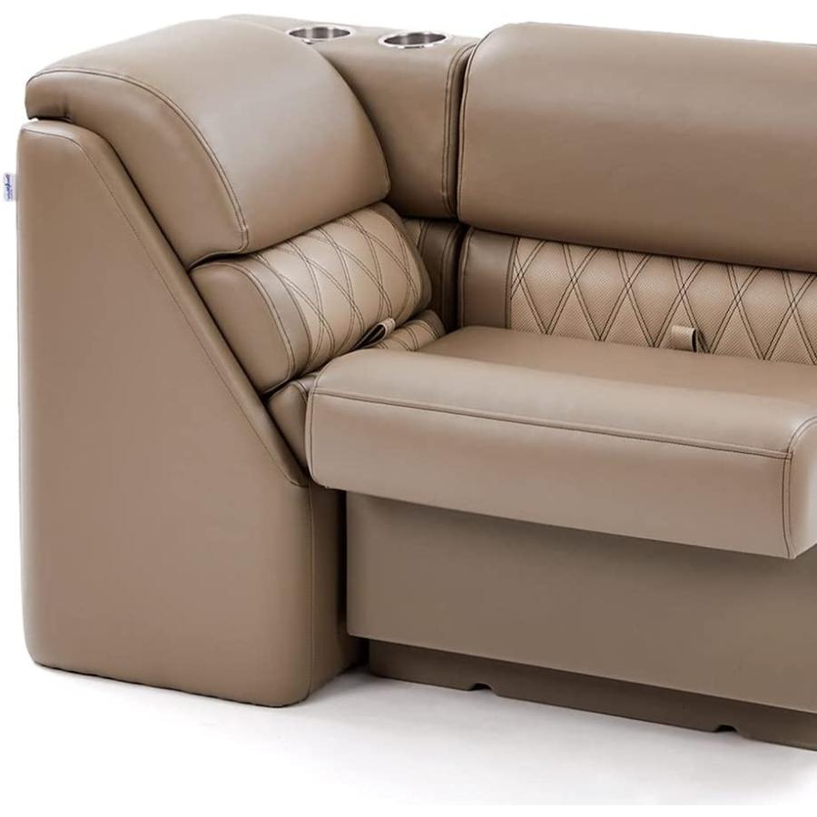 【並行輸入品】DeckMate Right Lean Back Luxury Pontoon Boat Seat - Tan and Beige R_3