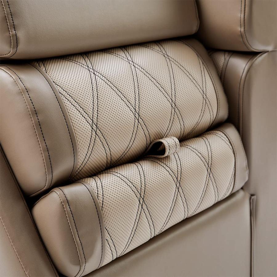 【並行輸入品】DeckMate Right Lean Back Luxury Pontoon Boat Seat - Tan and Beige R_4