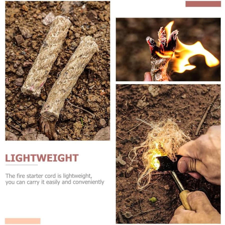 在庫限り！完売次第終了ぽっきりSALE Rope Gatuida Kindling Starter Firestarter for Fireplace  Tools Fireplace Tools 3pcs Rope Starter Fire 20pcs Starter Charcoal Fire  Wicks Starter Lighter Starter Rope Survival Camping Jute Fire Fire Fire -  Starting