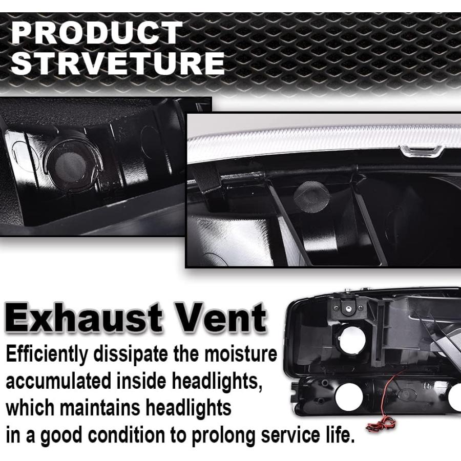 【並行輸入品】CNNELL ヘッドライトアセンブリ GMC 1999-2007 Sierra 1500/2500 2001-2007 Sierra 1の画像