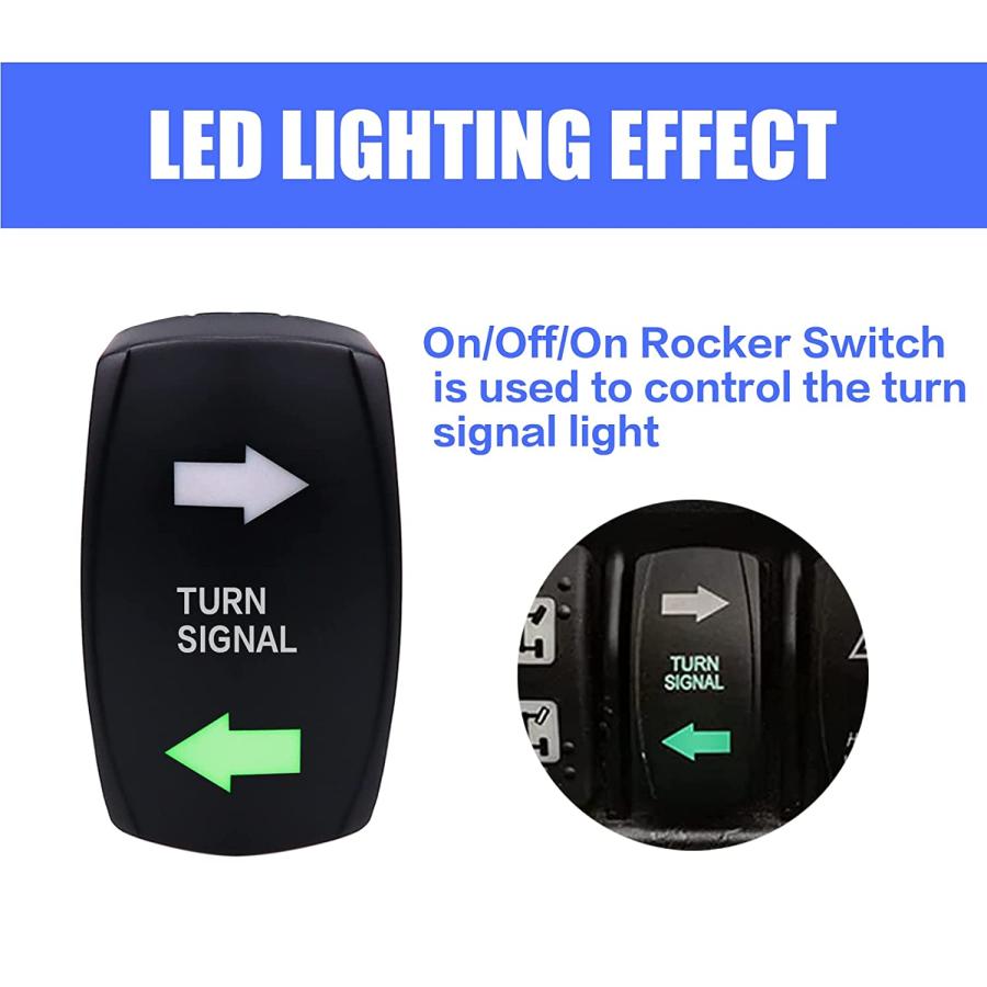 【並行輸入品】VOZINMOST 12V 4Pin Turn Signal Rocker Switch with Flasher Green LEDの画像