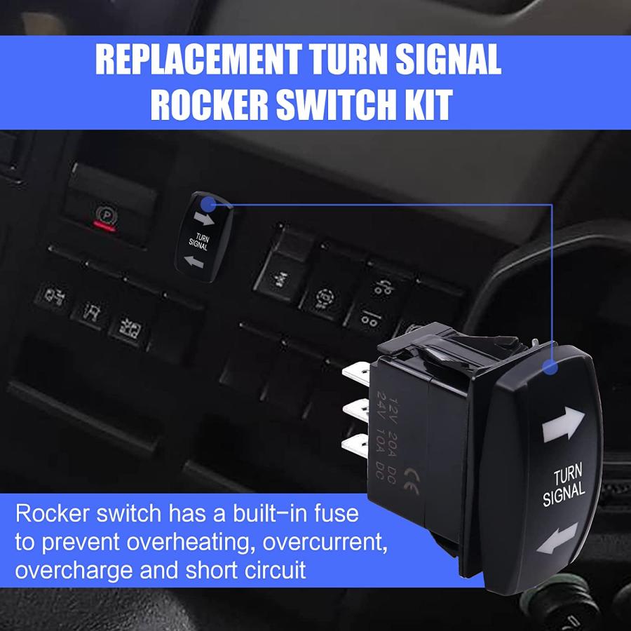 【並行輸入品】VOZINMOST 12V 4Pin Turn Signal Rocker Switch with Flasher Green LEDの画像