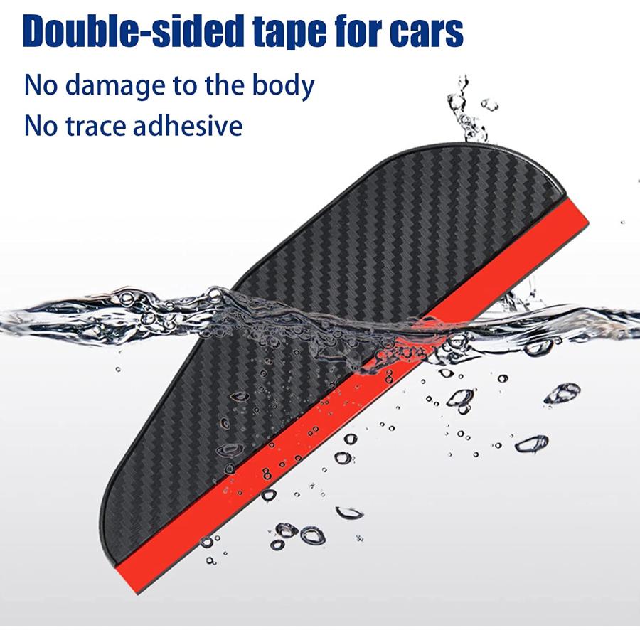【並行輸入品】Miytsya 2 PCS Car Rear View Mirror Rain Visor Guard Carbon Fiber Ca_4