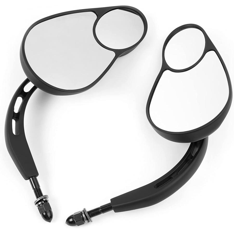 並行輸入品】Split Vision Mirrors Black Rear View For Harley