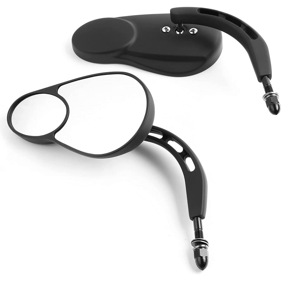 並行輸入品】Split Vision Mirrors Black Rear View For Harley