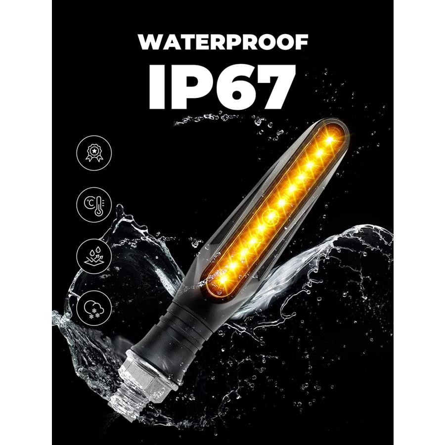 【並行輸入品】kemimoto Motorcycle Turn Signals  2Pcs LED Motorcycle Brake Lightsの画像