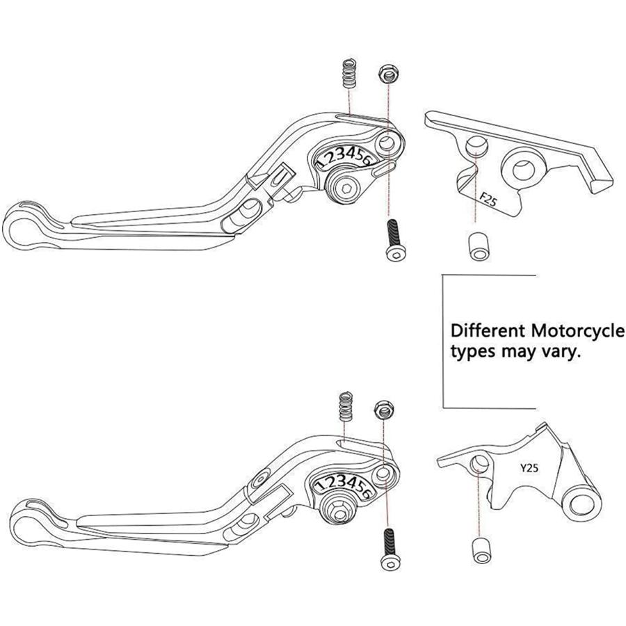 【並行輸入品】SEPIE Multicolor Motorcycle Accessories Adjustable Brake Clutch Leve_3