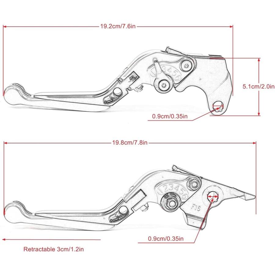 【並行輸入品】AHGNI Motorcycle Brake Levers for 125Duke 200Duke 250Duke 390Duke RC_2