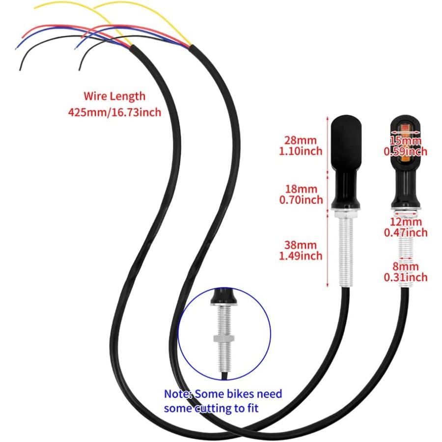 【並行輸入品】AIVYNA 2Pcs Motorcycle Mini Rear LED Turn Signal Running Brake Lampの画像