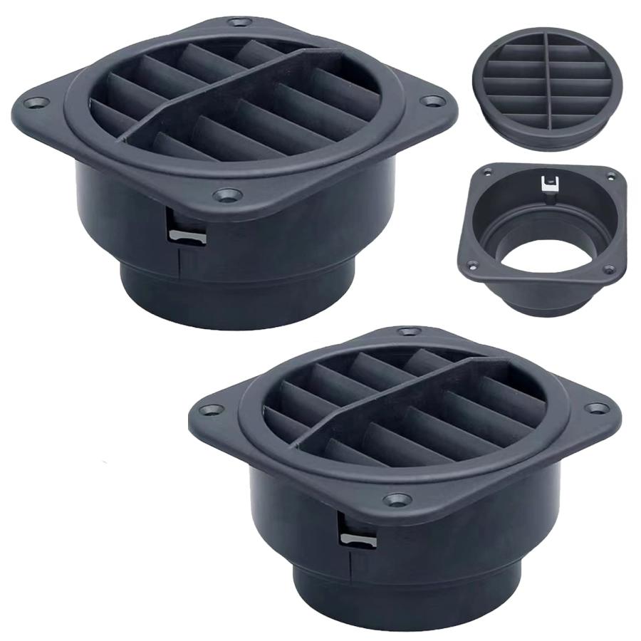 2 Bouches D'aération Chauffage Directionnelles 60mm Pour Voiture, Camping-car, Fourgon - Air Chaud