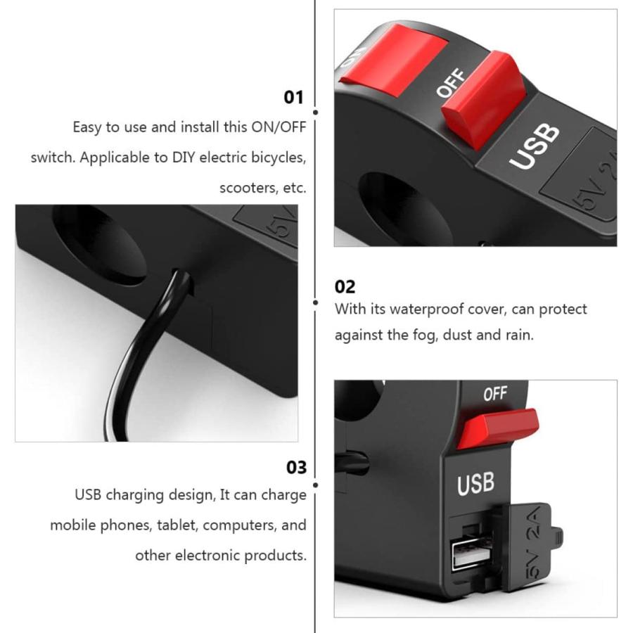 【並行輸入品】FAVOMOTO Phone Charger Car Switch Motorcycle Headlight Switch Motorcの画像