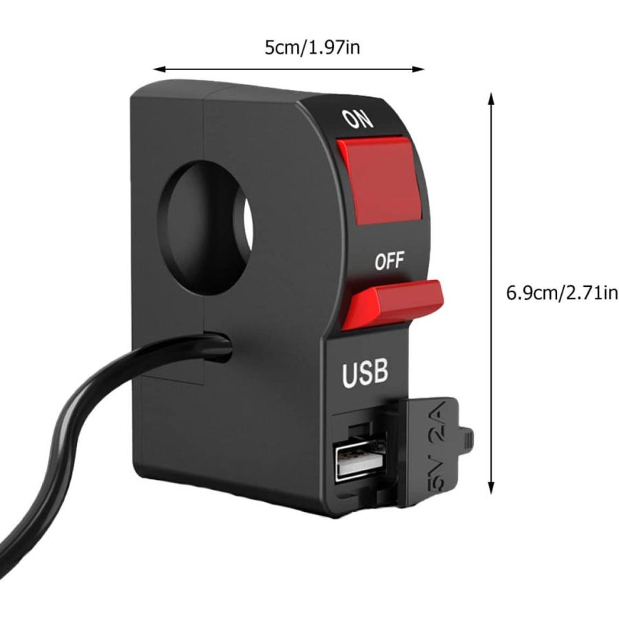 【並行輸入品】FAVOMOTO Phone Charger 3pcs Motorcycle Headlight Switch Motorcycle Hの画像
