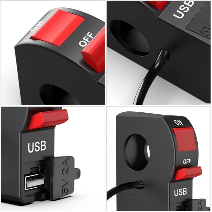 【並行輸入品】FAVOMOTO Phone Charger 3pcs Motorcycle Headlight Switch Motorcycle Hの画像