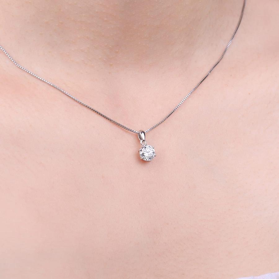 【並行輸入品】JewelryPalace Round 6.5mm 1ct Moissanite Solitaire Pendant Necklace_3