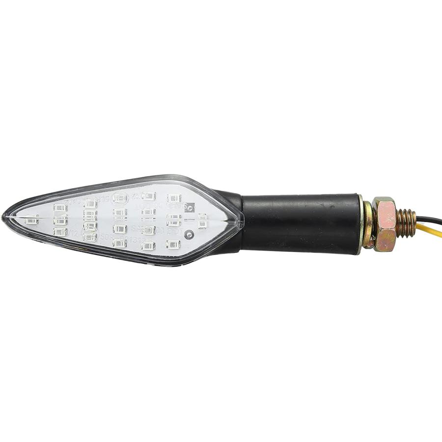 【並行輸入品】Motoforti 4pcs Motorcycle Flowing Turn Signal Lights Amber Light 12V