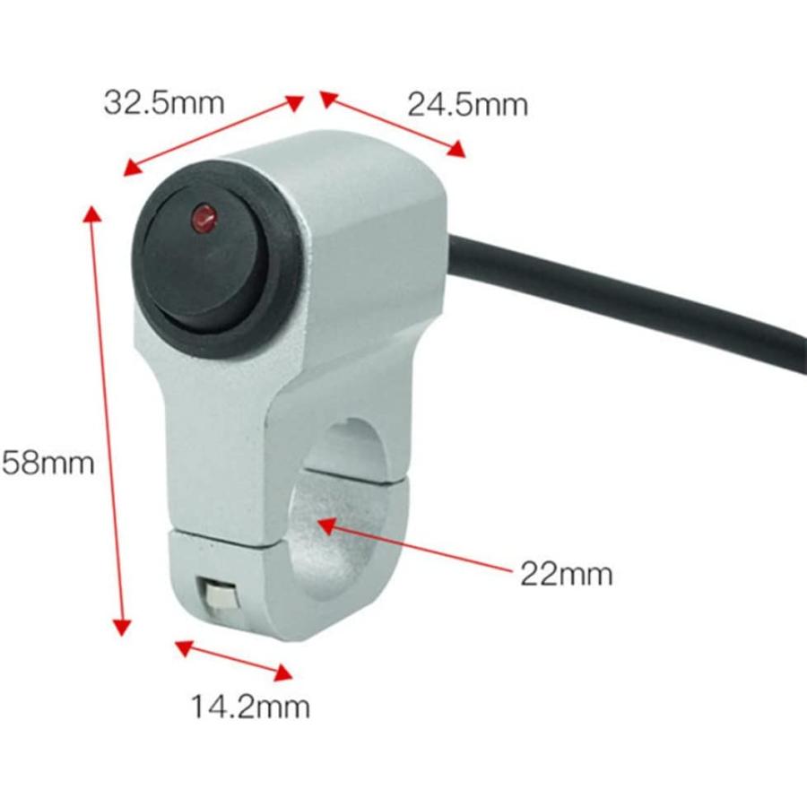 【並行輸入品】VICASKY Switch Handlebars 12V 22mm Motorcycle Motorbike Handlebar Heの画像