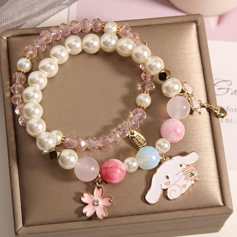ハンドメイド クリスタルビーズ ブレスレット 並行輸入品】Cinnamoroll クリスタルビーズブレスレット クロミとマイ