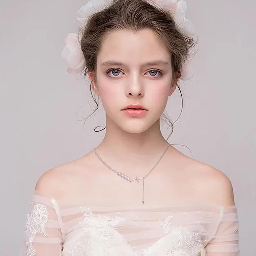 【並行輸入品】Pearl Necklace Necklace Clasp Necklace Necklace Delicate Pearl Neckl_1
