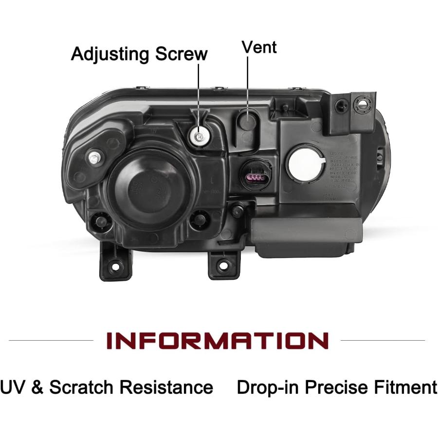 【並行輸入品】JSBOYAT HID Xenon プロジェクター ヘッドライトアセンブリ 2008-2014 Dodge Challenger ヘッドの画像