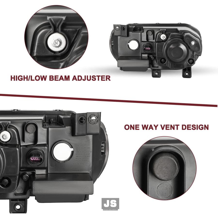 【並行輸入品】JSBOYAT HID Xenon プロジェクター ヘッドライトアセンブリ 2008-2014 Dodge Challenger ヘッドの画像